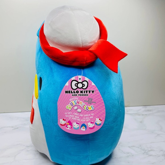 Squishmallows Hello Kitty Tuxedosam Sam 12" Penguin Plush Sanrio Blue Bowtie - Picture 5 of 9